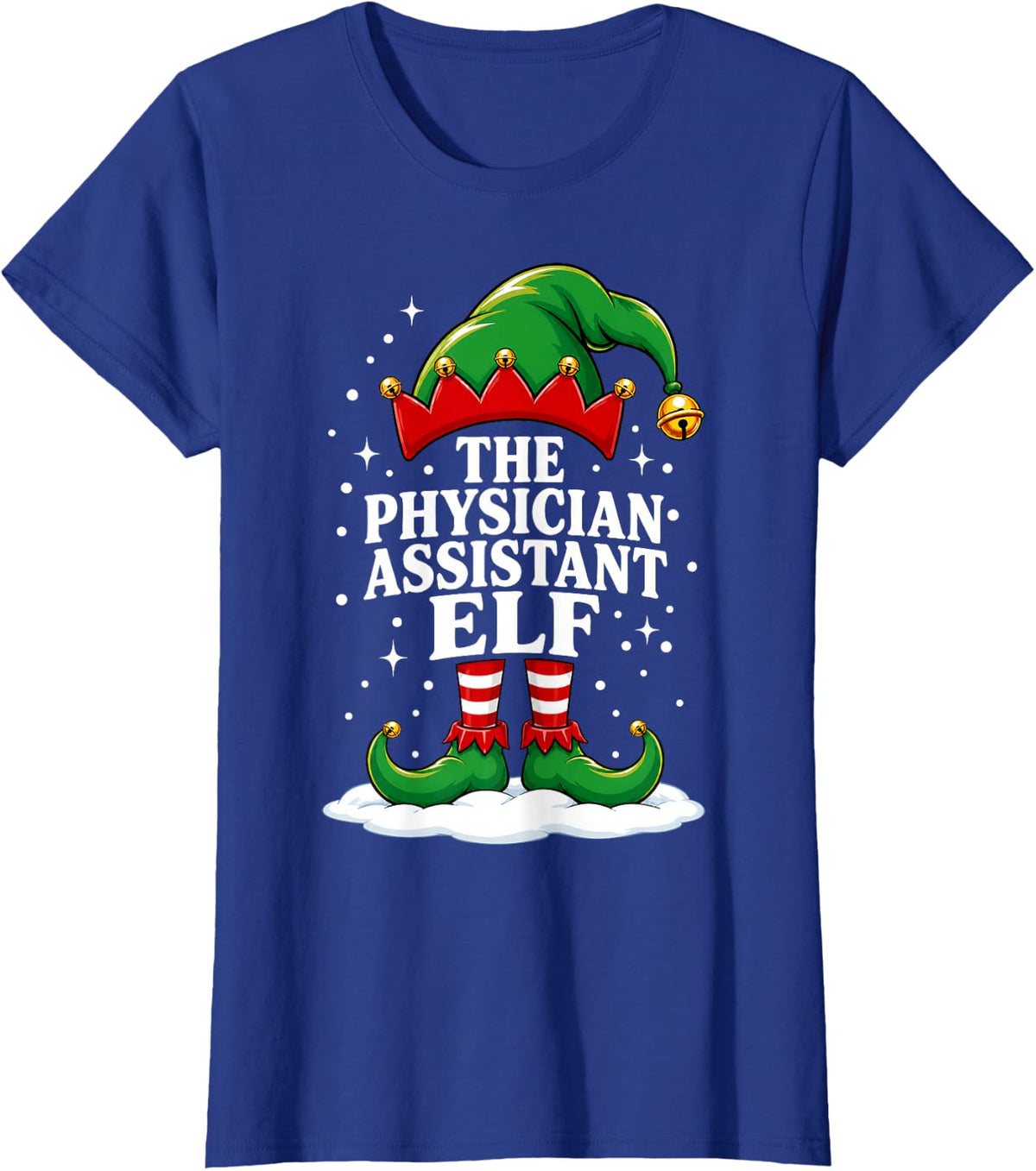 Physician Assistant Elf Christmas Matching Family Group Xmas T-Shirt - Royal Blue