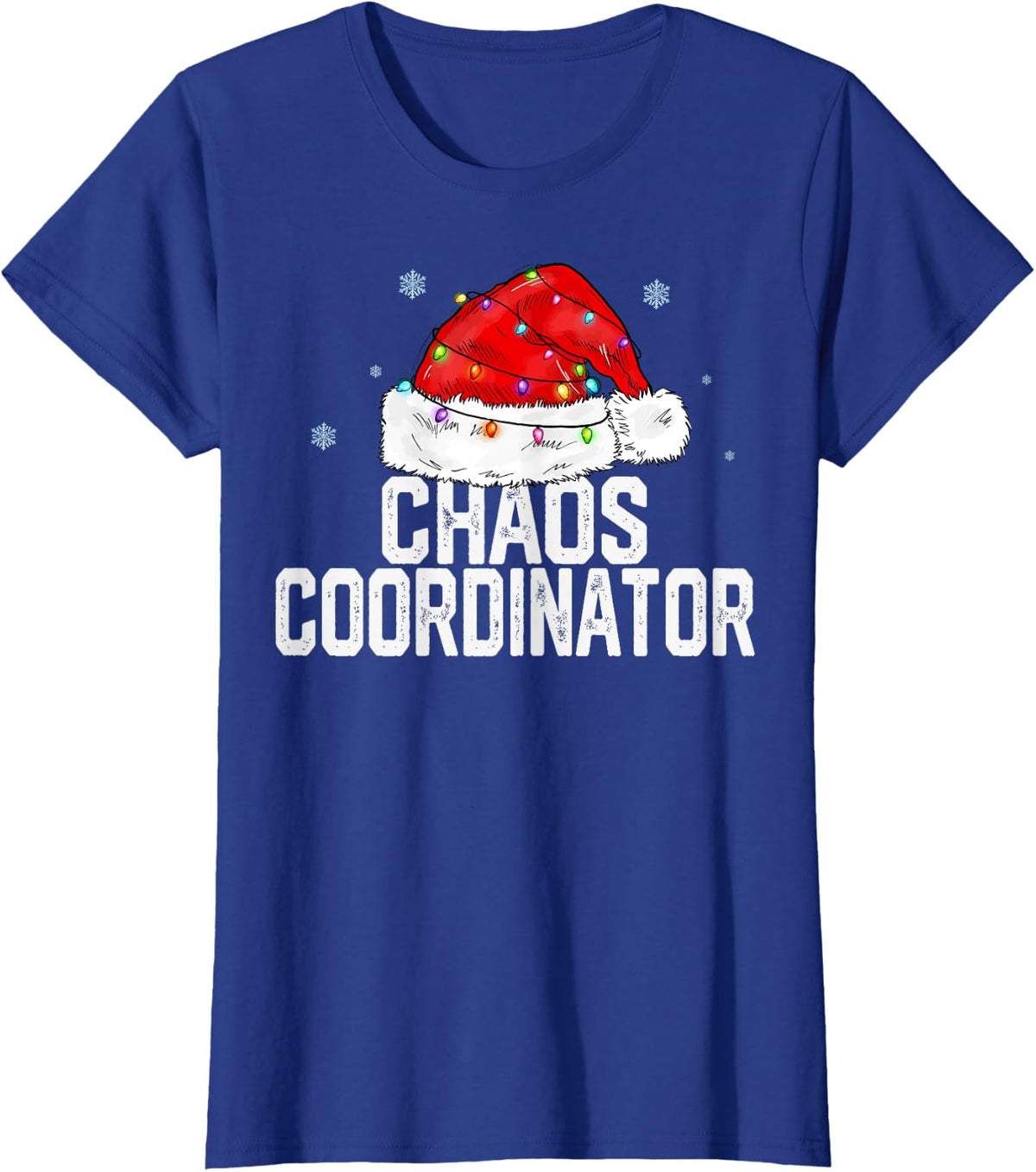 Chaos Coordinator Christmas Women Family Matching Group T-Shirt - Royal Blue