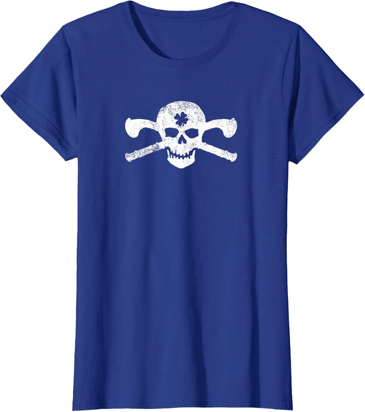 IRISH SKULL & CROSS SHILLELAGH CLUBS Shamrock St. Paddy's T-Shirt - Royal Blue