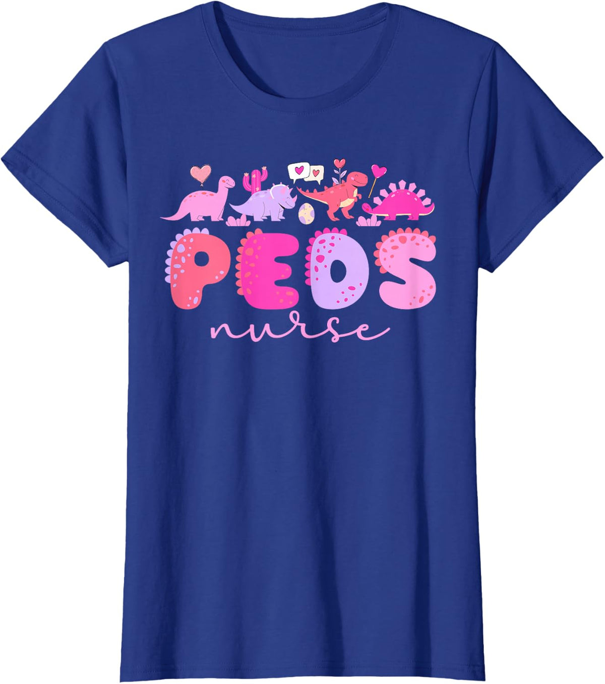 Valentine Peds Nurse Valentines Day Pediatric Nurse T-Shirt - Royal Blue