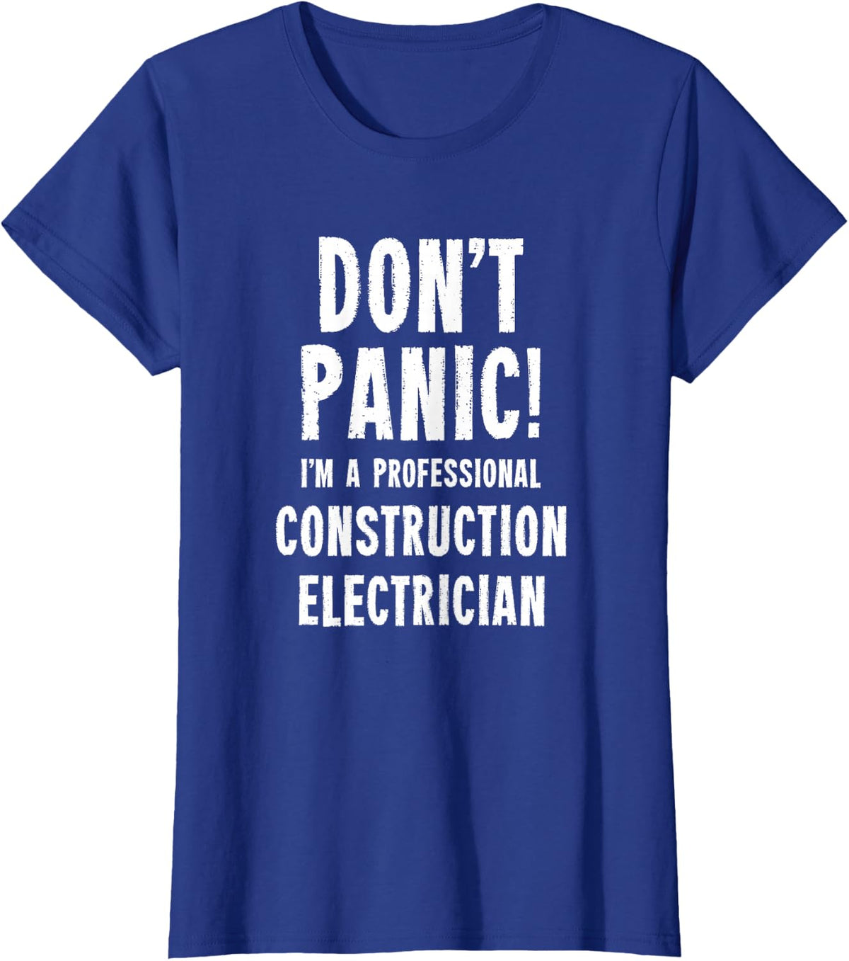 Construction Electrician T-Shirt - Royal Blue