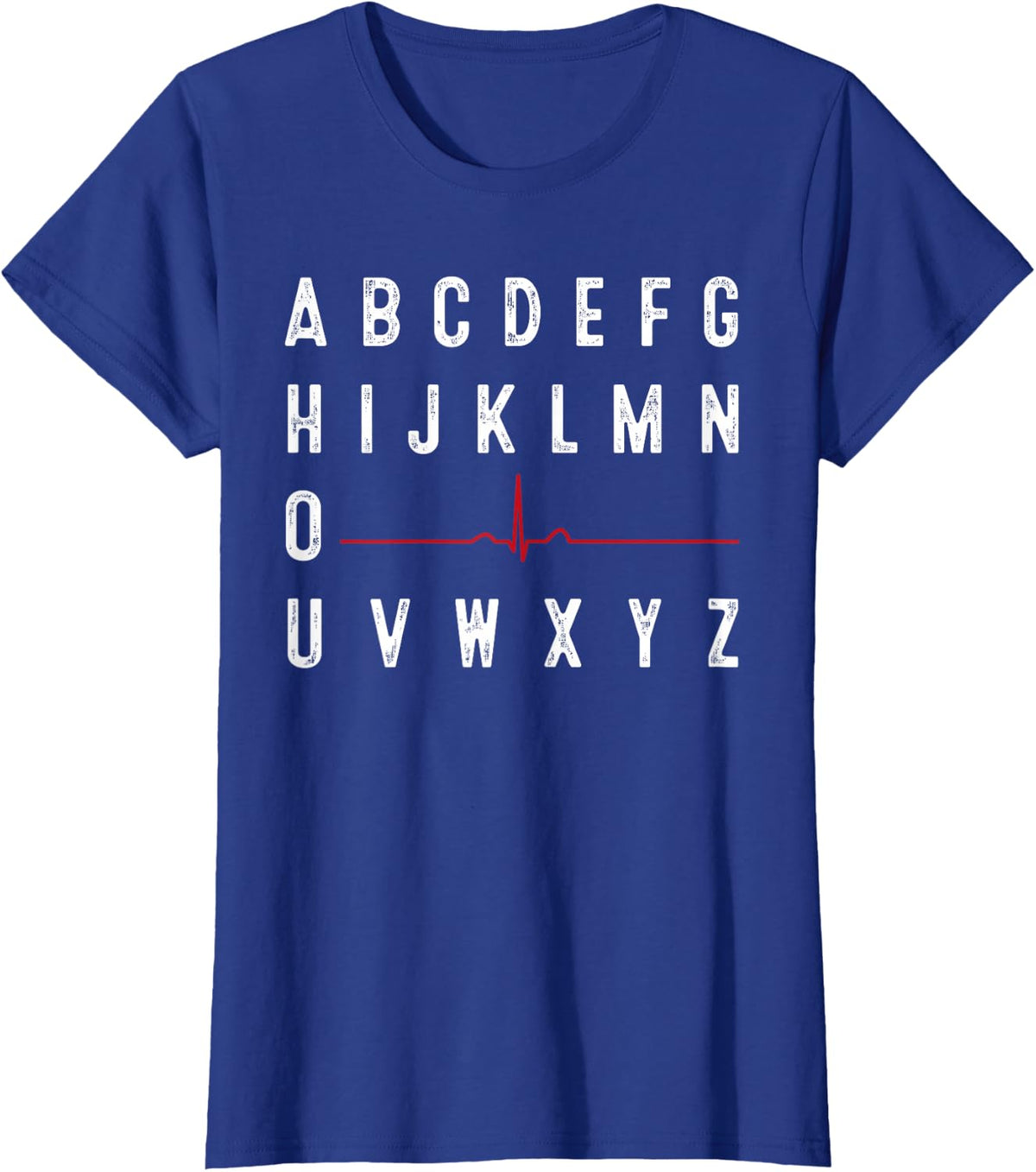 PQRST Nurses Day Tee Funny Nurse Alphabet Cardiac Cycle T-Shirt Black 3X-Large Unisex Adults - Royal Blue