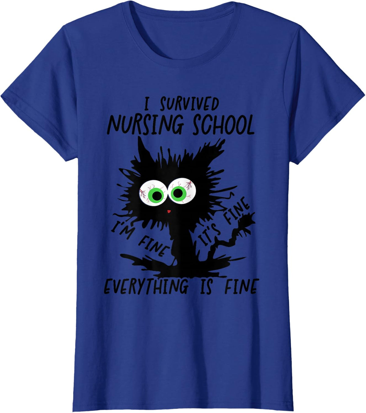 I Survived Nursing School Graduation 2026 Nurse School Grad T-Shirt - Royal Blue