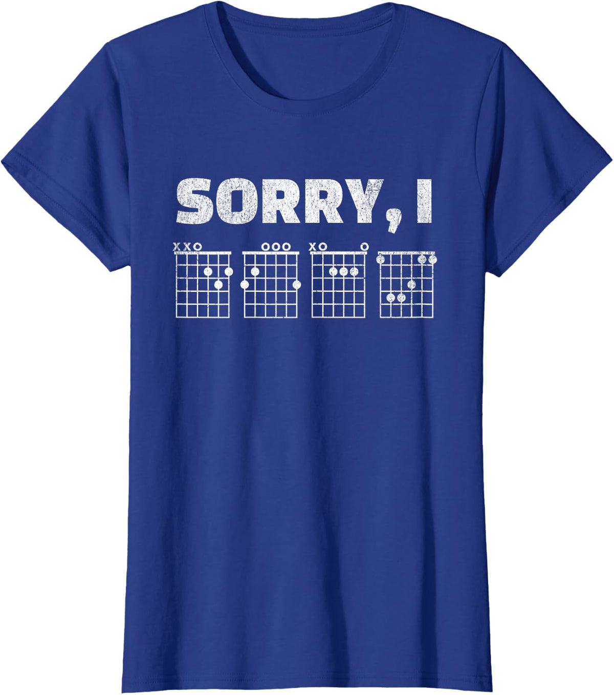 Sorry I DGAF Guitar Chord For Men Women Music Band Guitarist T-Shirt - Royal Blue