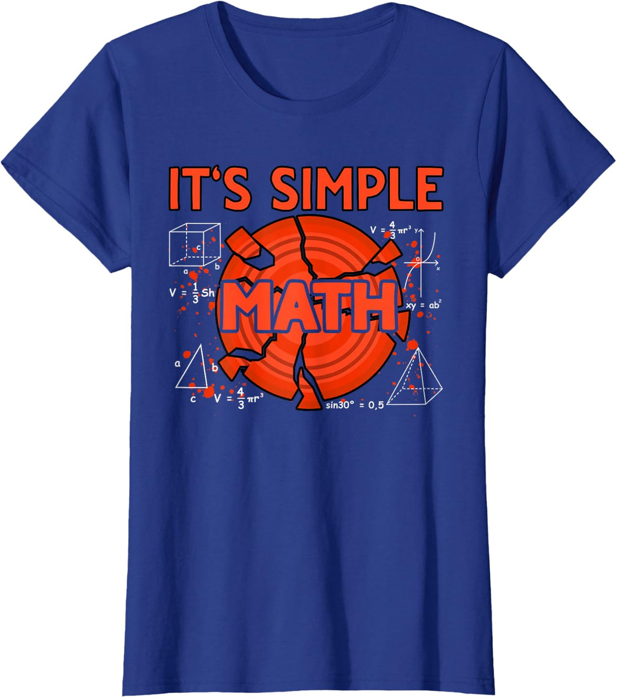 It's Simple Math Trap Shooting Skeet Shooting Sporting Clay T-Shirt - Royal Blue