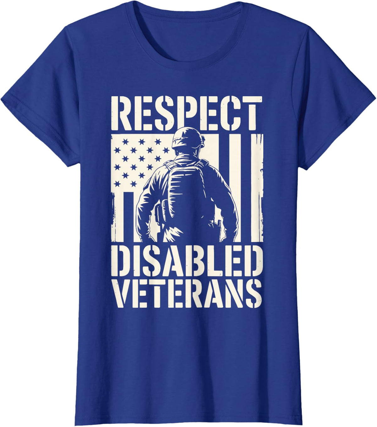 Respect Disabled Veterans T-Shirt - Royal Blue