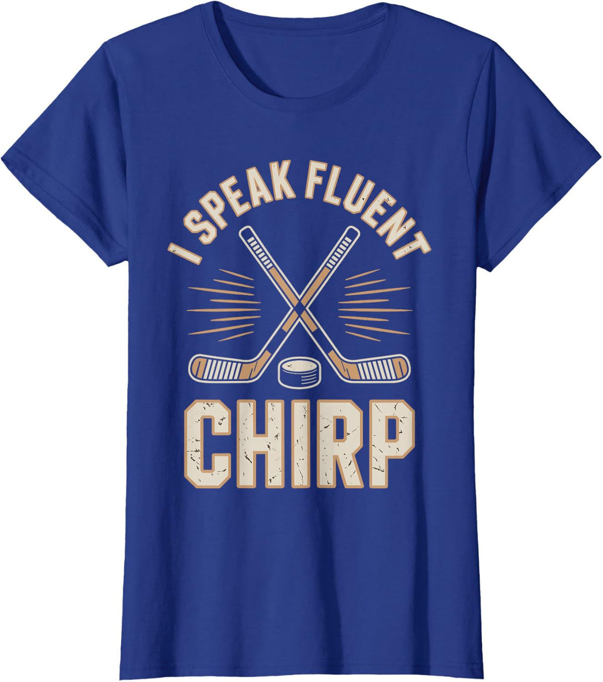 I Speak Fluent Chirp Ice Hockey Player T-Shirt - Royal Blue