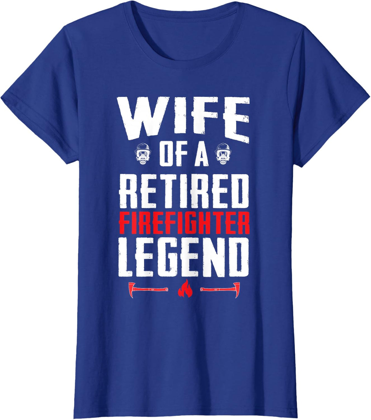 Retired Fireman T-Shirt - Royal Blue