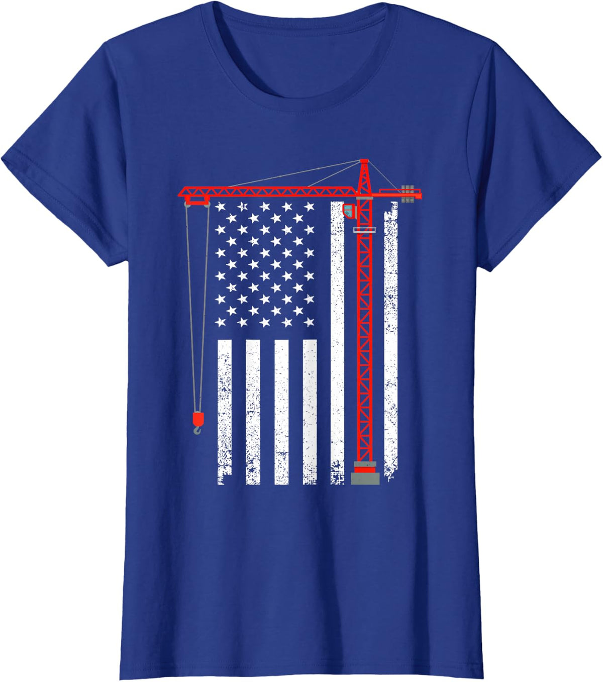 Cool Crane Operator Art For Men Women Tower Crane Operator T-Shirt - Royal Blue