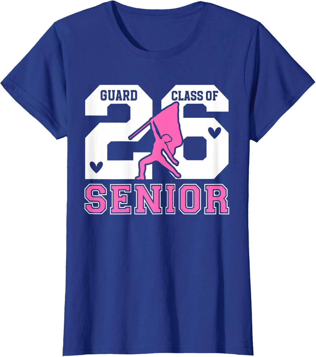 Color Guard Senior 2026 Class of 2026 Color Guard Senior T-Shirt - Royal Blue