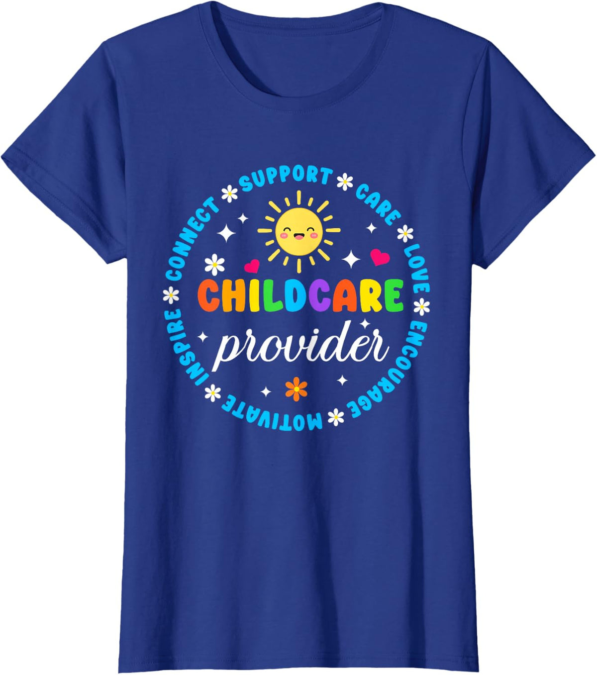 Childcare Provider Appreciation Week Back to School Staff T-Shirt - Royal Blue