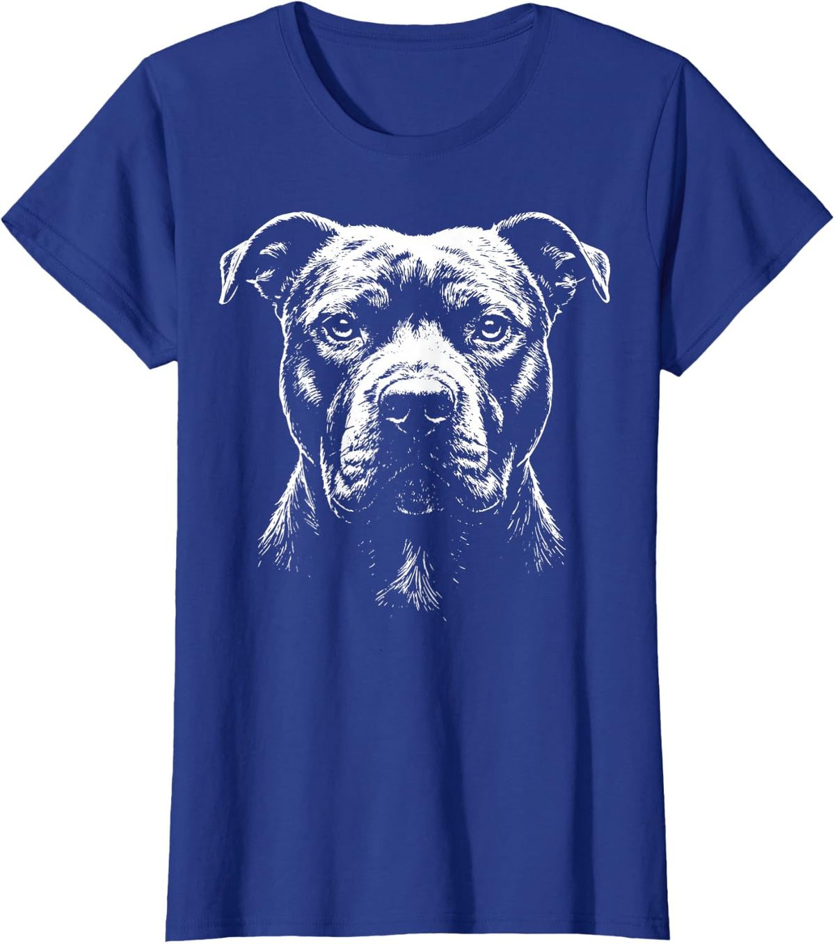 Pitbull Illustration Pit Bull T-Shirt - Royal Blue