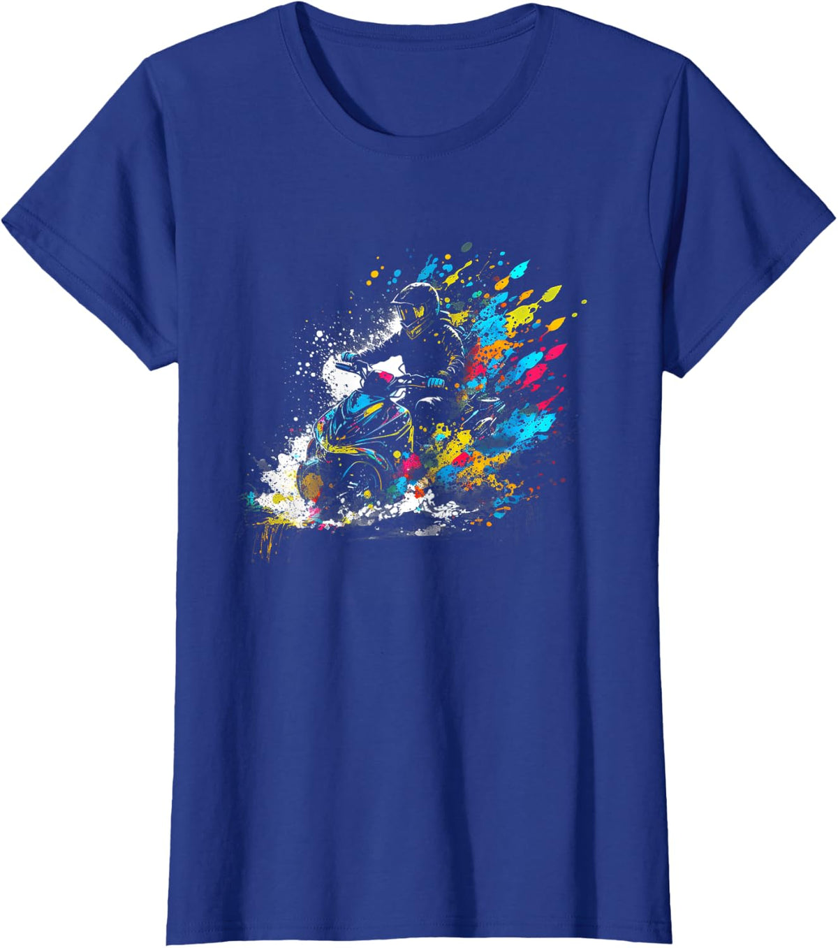 Splash Art Snowmobile Snow Machine Ski-Doo Snowmobiles T-Shirt - Royal Blue