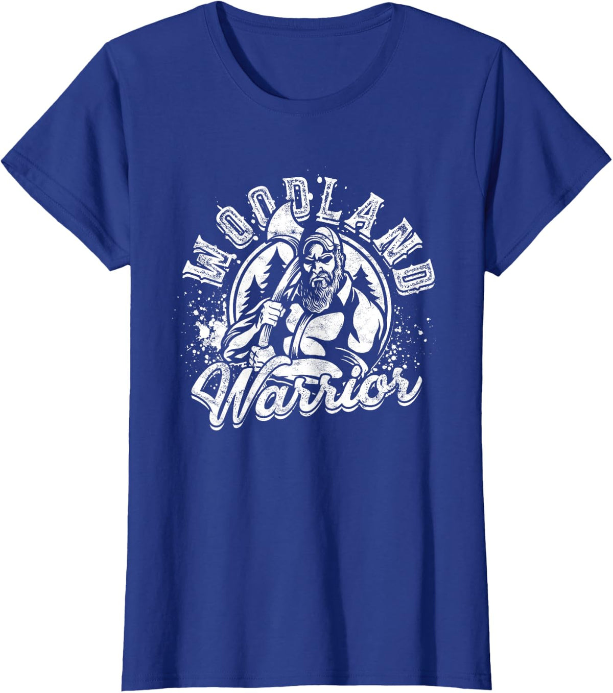 Lumberjack Tree Cutter Woodland Warrior T-Shirt - Royal Blue