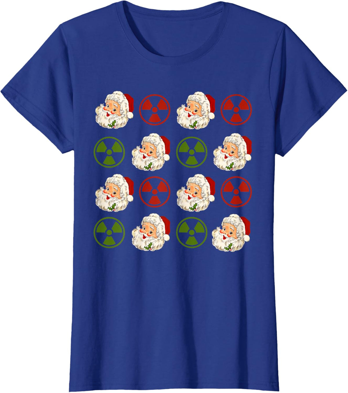Christmas Xray Tech Radiation Symbol Santa Claus Radiology T-Shirt - Royal Blue