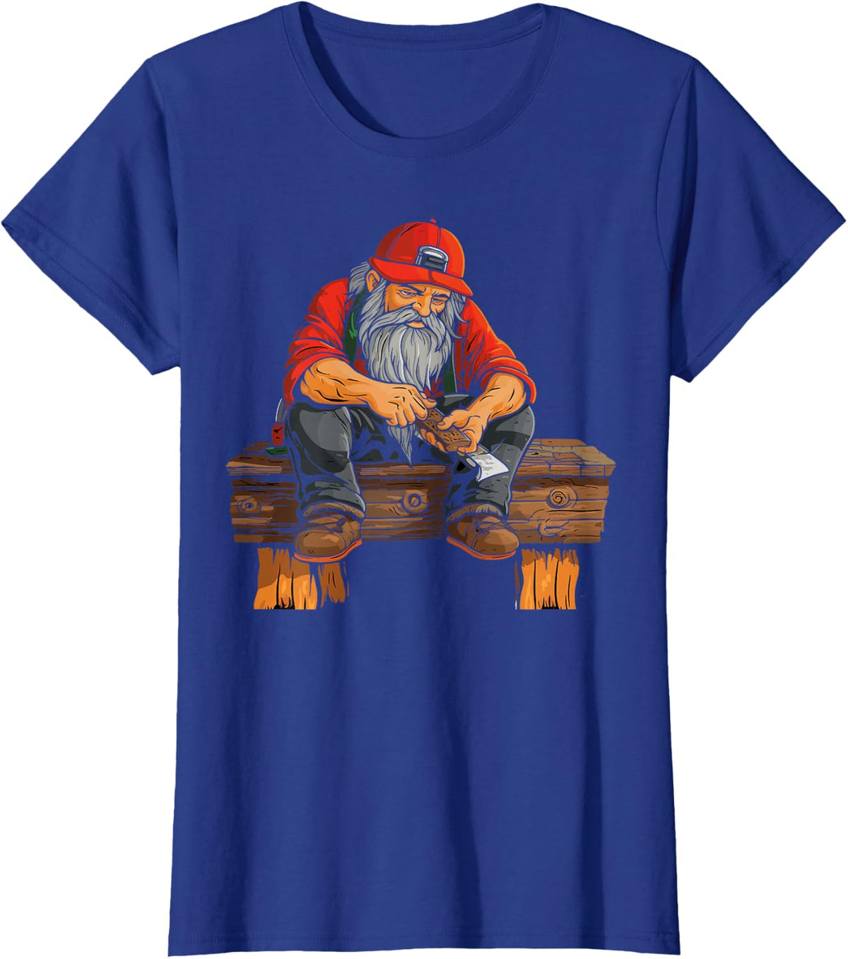 Whittling Wood Carving Woodworker Woodcarving Whittler T-Shirt - Royal Blue