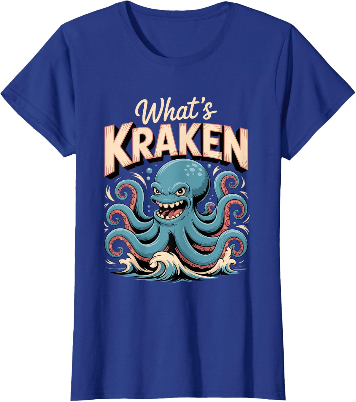 What's Kraken Octopus Cephalopod Marine T-Shirt - Royal Blue