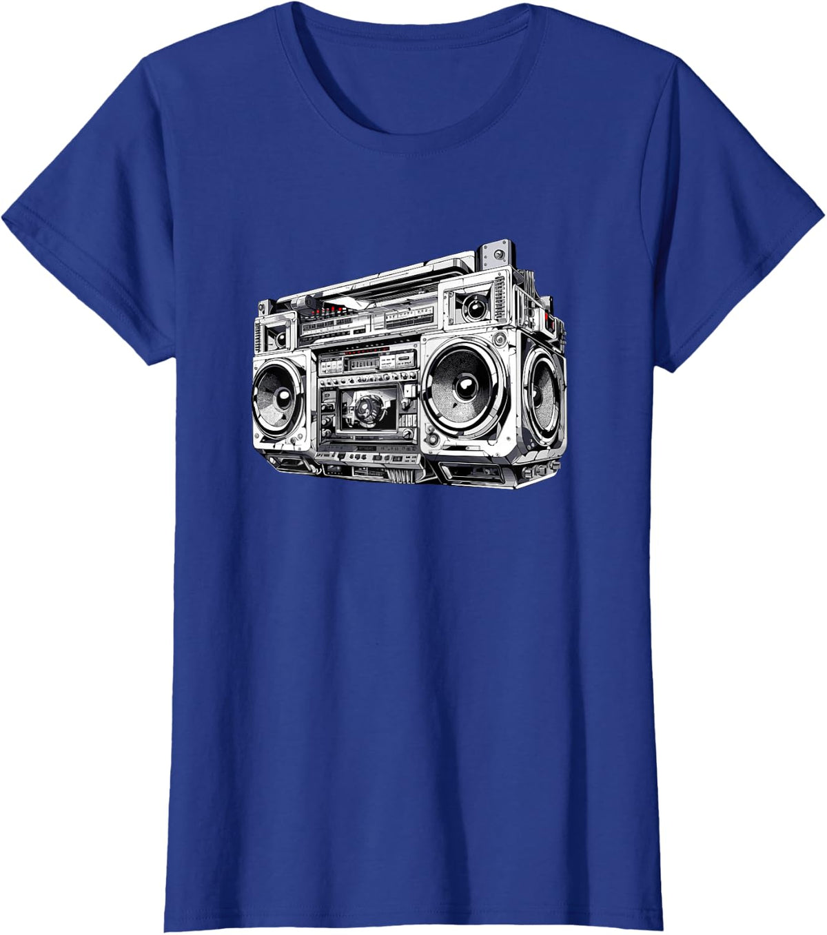 Ghetto Blaster Hip Hop 80's 90's Street Gangster Rap Lover T-Shirt - Royal Blue