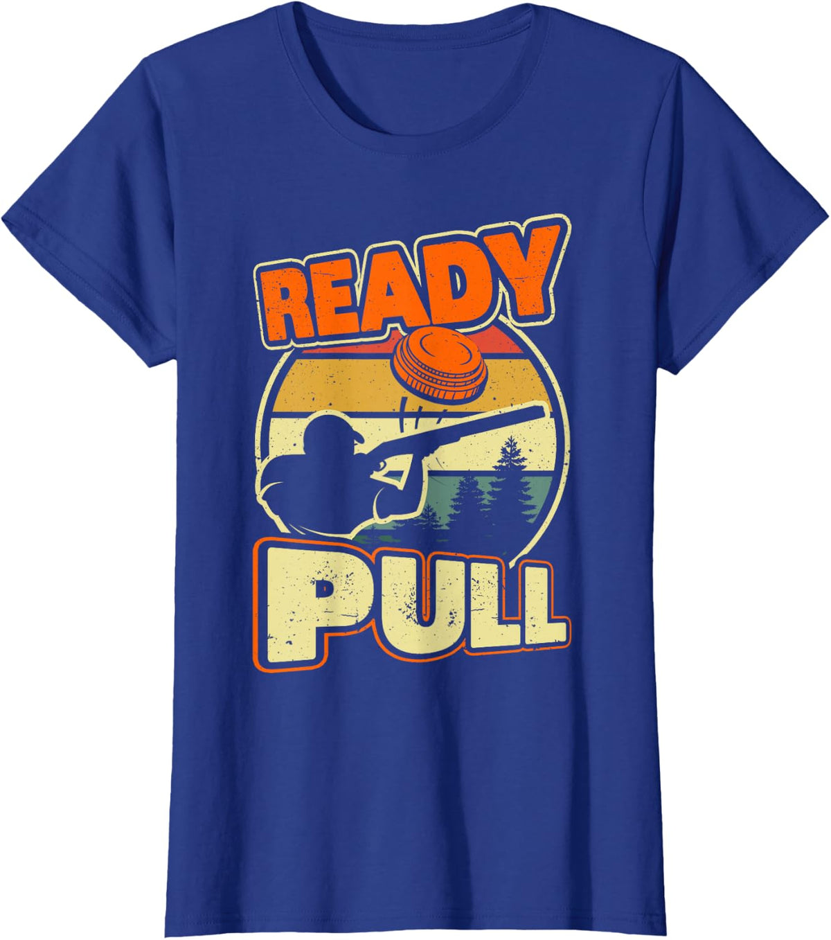 Ready Pull Sporting Clays Trap Shooting Skeet Shooting Men T-Shirt - Royal Blue