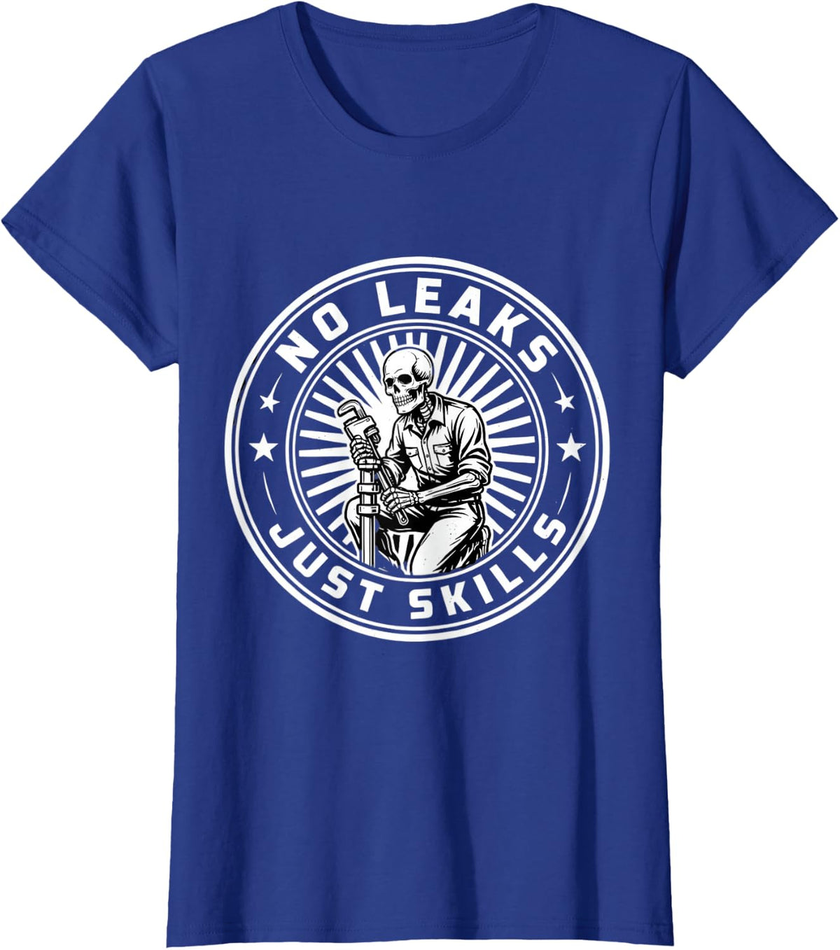 Plumber Pipe Wrench Plumbing Trade Professional T-Shirt - Royal Blue