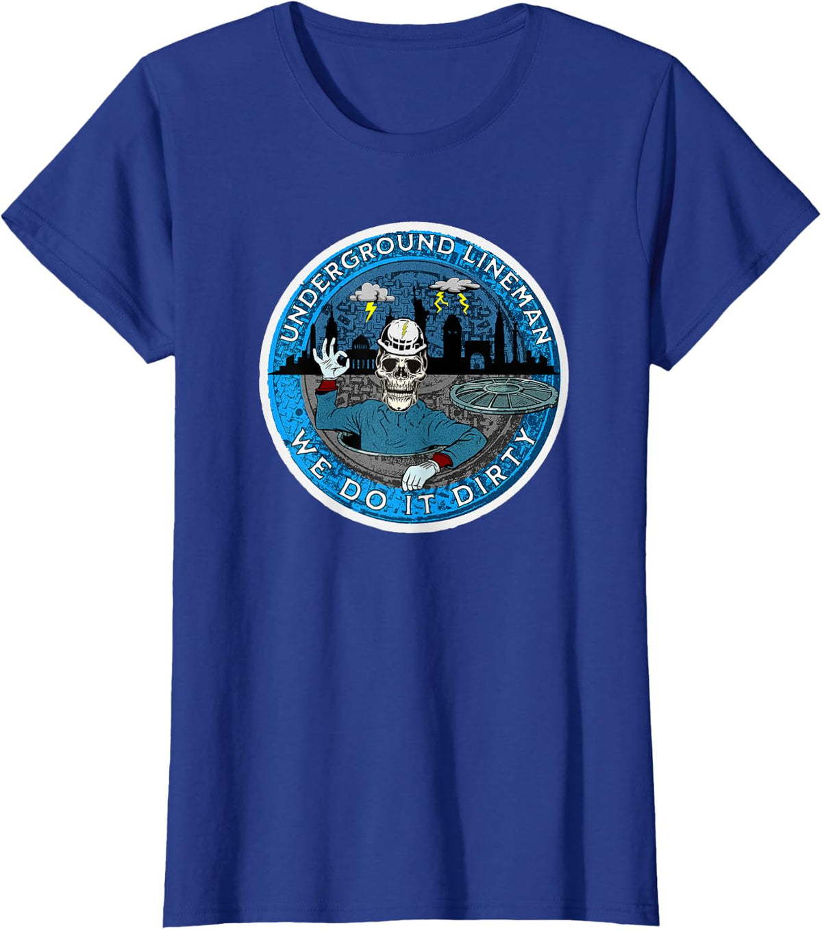 Underground Lineman Cable Splicer T-Shirt - Black - Small - Unisex-Adults - Short Sleeve - Classic Fit - Cotton 60%,