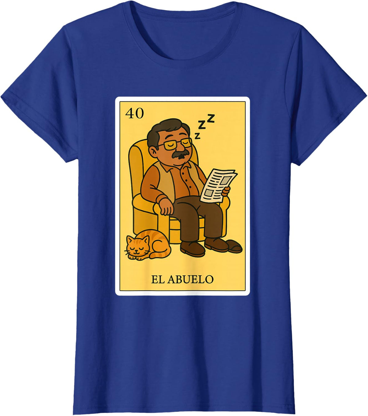El Abuelo Dormilón | Spanish-Mexican Bingo Gifts for Abuela T-Shirt - Royal Blue