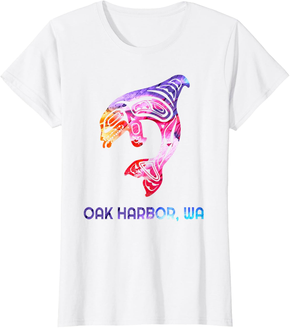 Oak Harbor WA Native American Orca Killer Whale T-Shirt - White