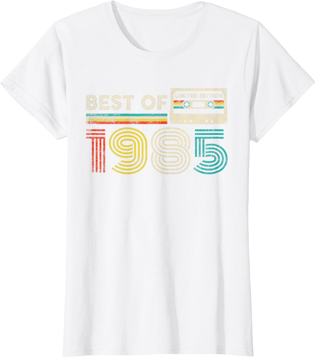 Best Of 1985 Classic Birthday 1985 Cassette Tape Vintage T-Shirt - White