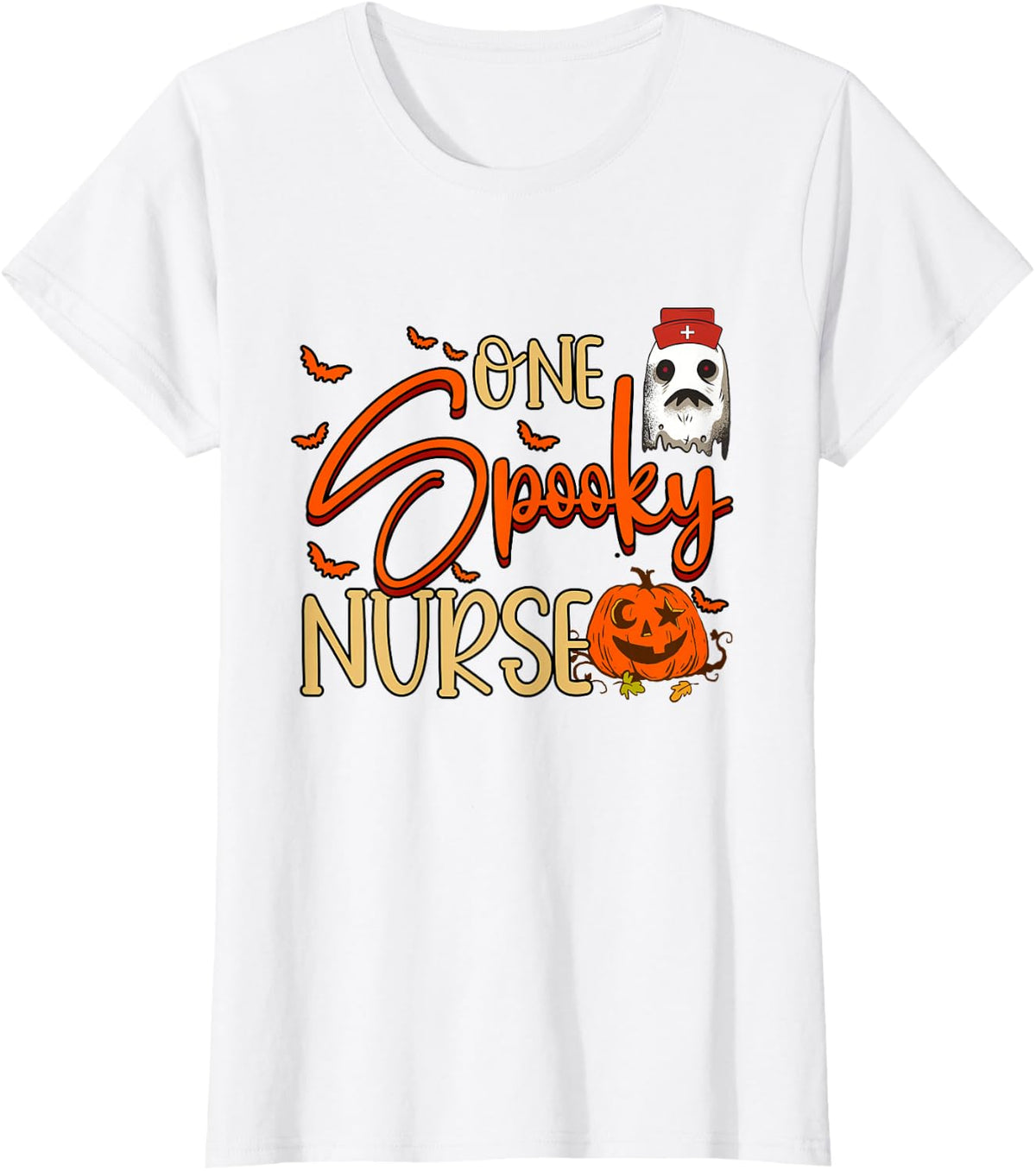 Happy Halloween One Spooky Nurse T-Shirt - White