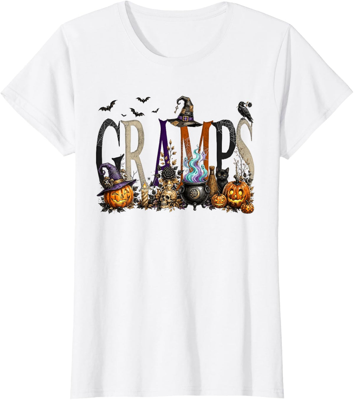 Gramps Halloween Pumpkin Funny Family Halloween T-Shirt - White