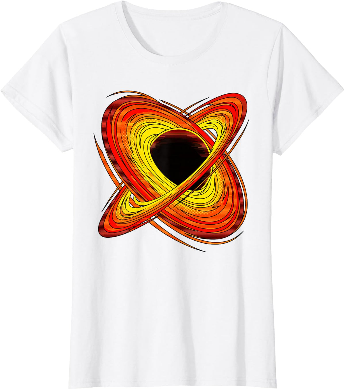 Space Aesthetic Black Hole Black Hole Blackhole Physics T-Shirt - White