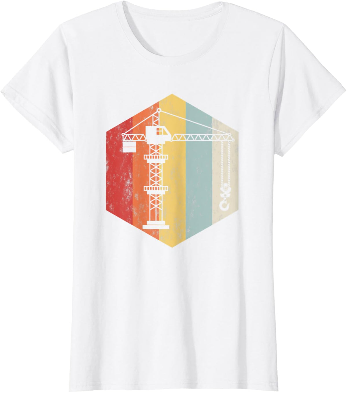 Retro style vintage Tower Crane Operator gift T-Shirt - White