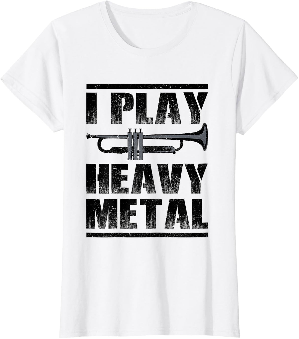 I play heavy metal - Trumpet T-Shirt - White