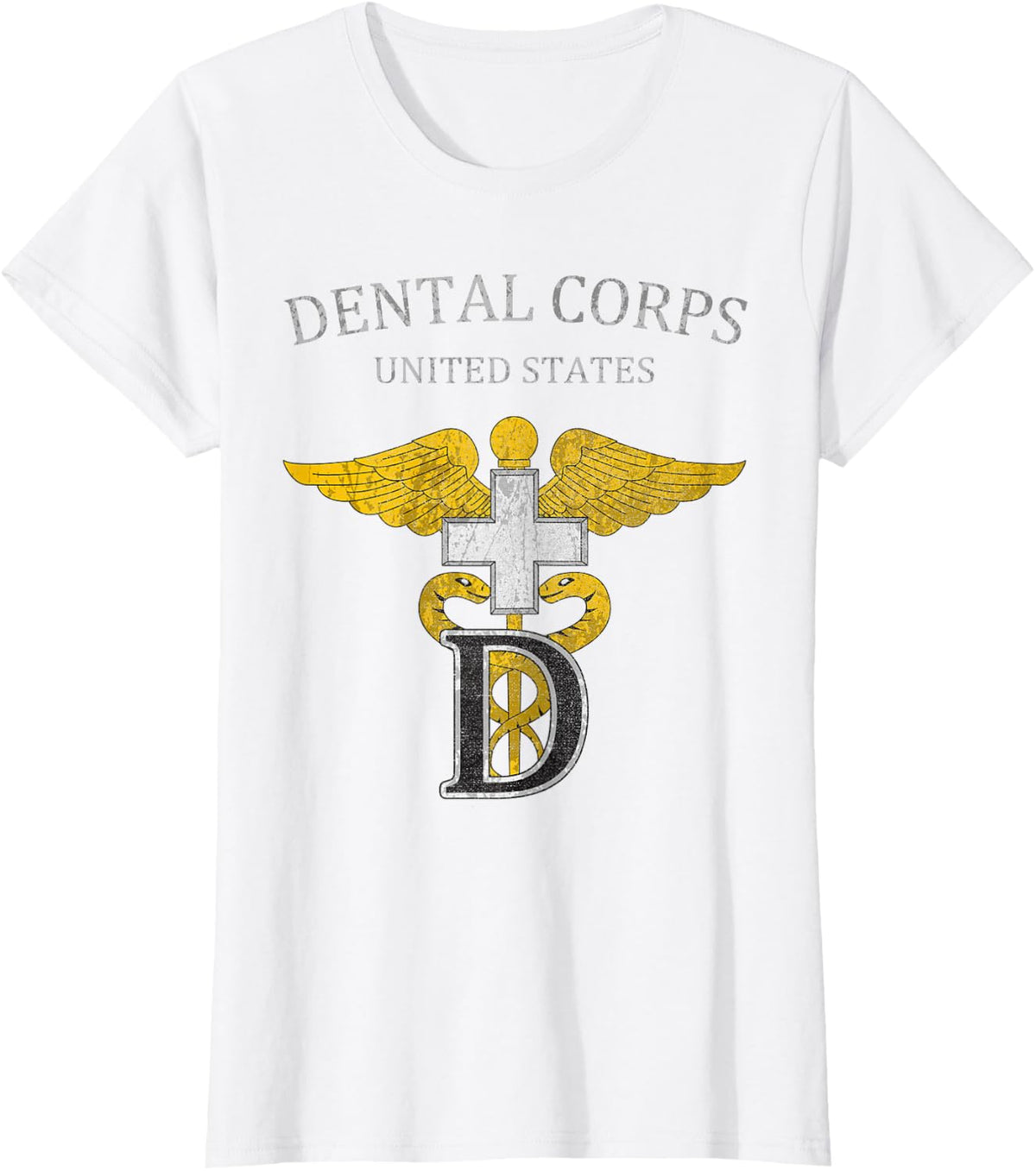 US Dental Corps US Army Dentist Military Dental Services T-Shirt - White