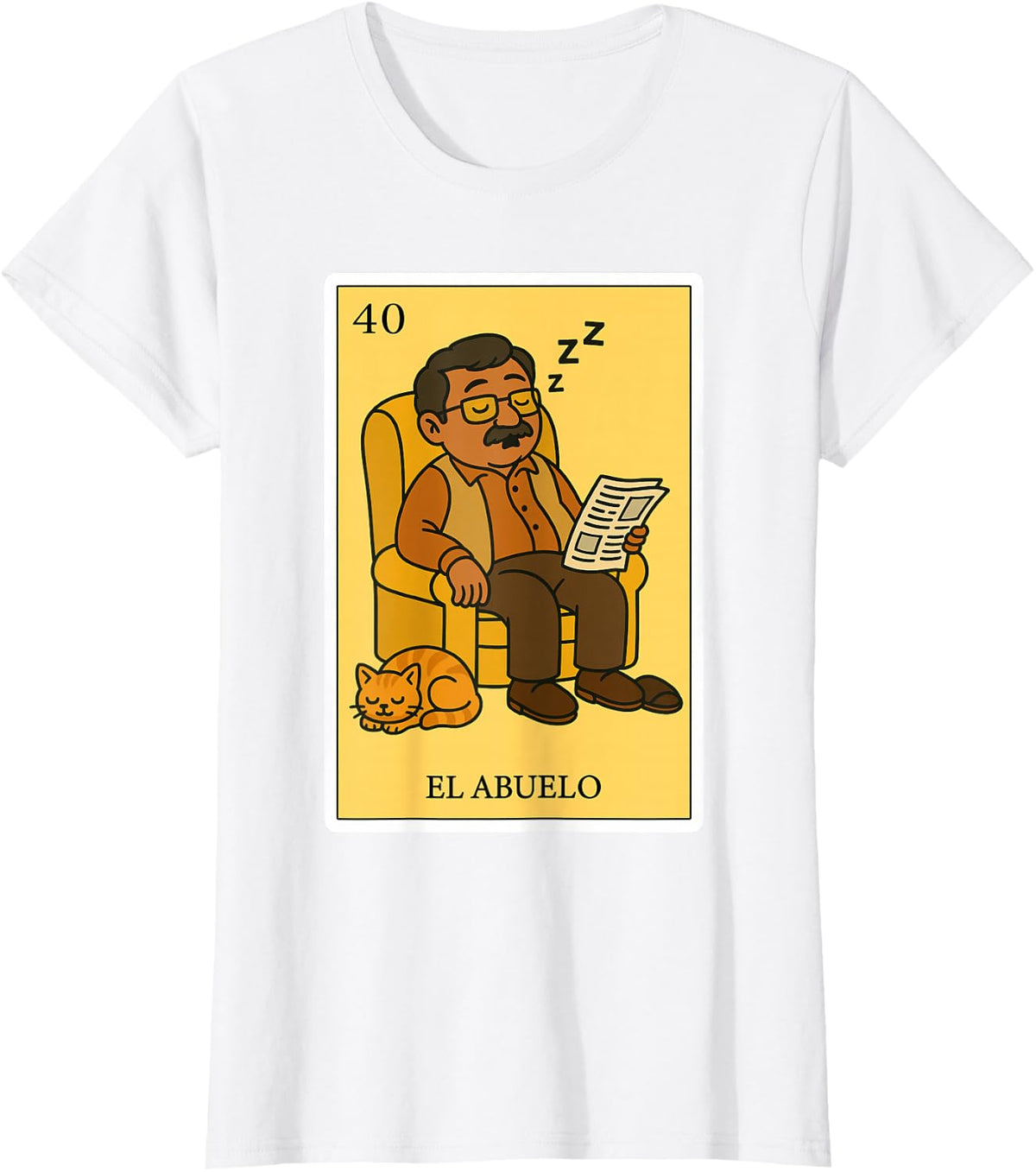 El Abuelo Dormilón | Spanish-Mexican Bingo Gifts for Abuela T-Shirt - White