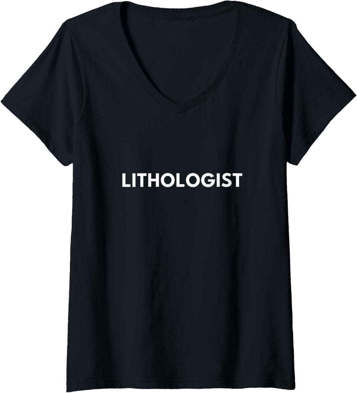 Women's Lithologist V-Neck T-Shirt - Black