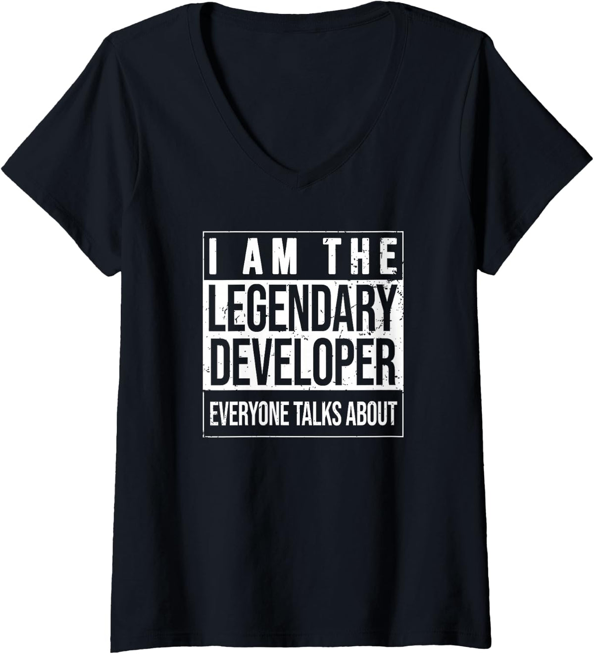Women's Software-Developer Birthday Born Developer V-Neck T-Shirt - Black