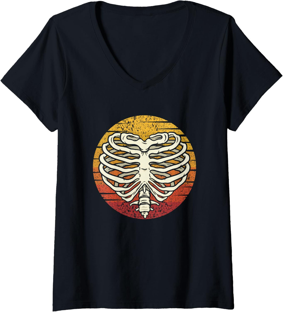 Women's Retro X-Ray Technician Radiographer Technologist Radiologist V-Neck T-Shirt - Black