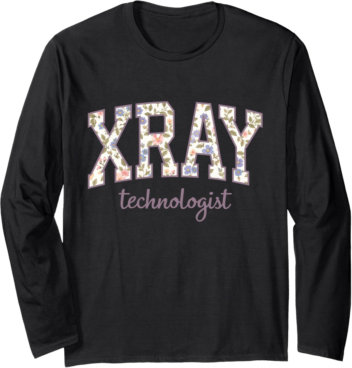 X-Ray Technologist Cute Rad Tech Radiology Long Sleeve T-Shirt - Adult Unisex Black