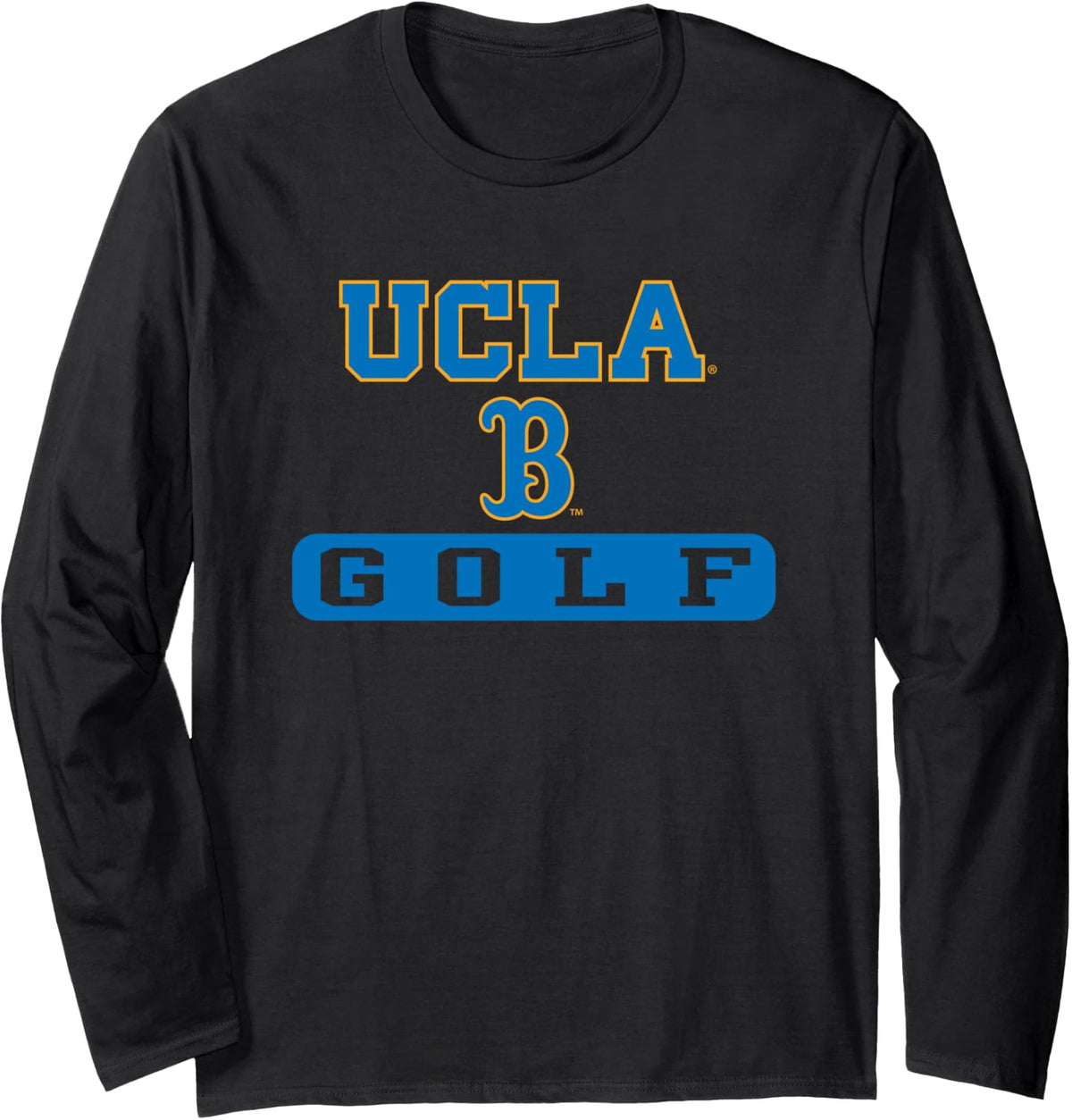 UCLA Bruins Golf Officially Licensed Long Sleeve T-Shirt - Adult Unisex Black