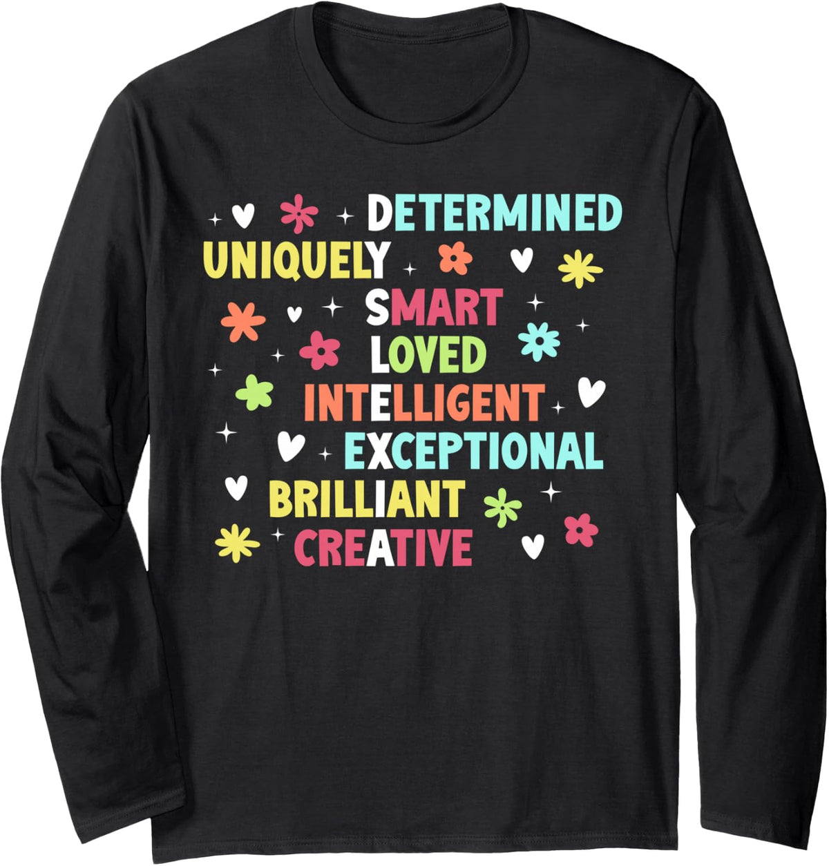 Dyslexia Awareness Dyslexia Warrior Dyslexia Support Long Sleeve T-Shirt - Adult Unisex Black