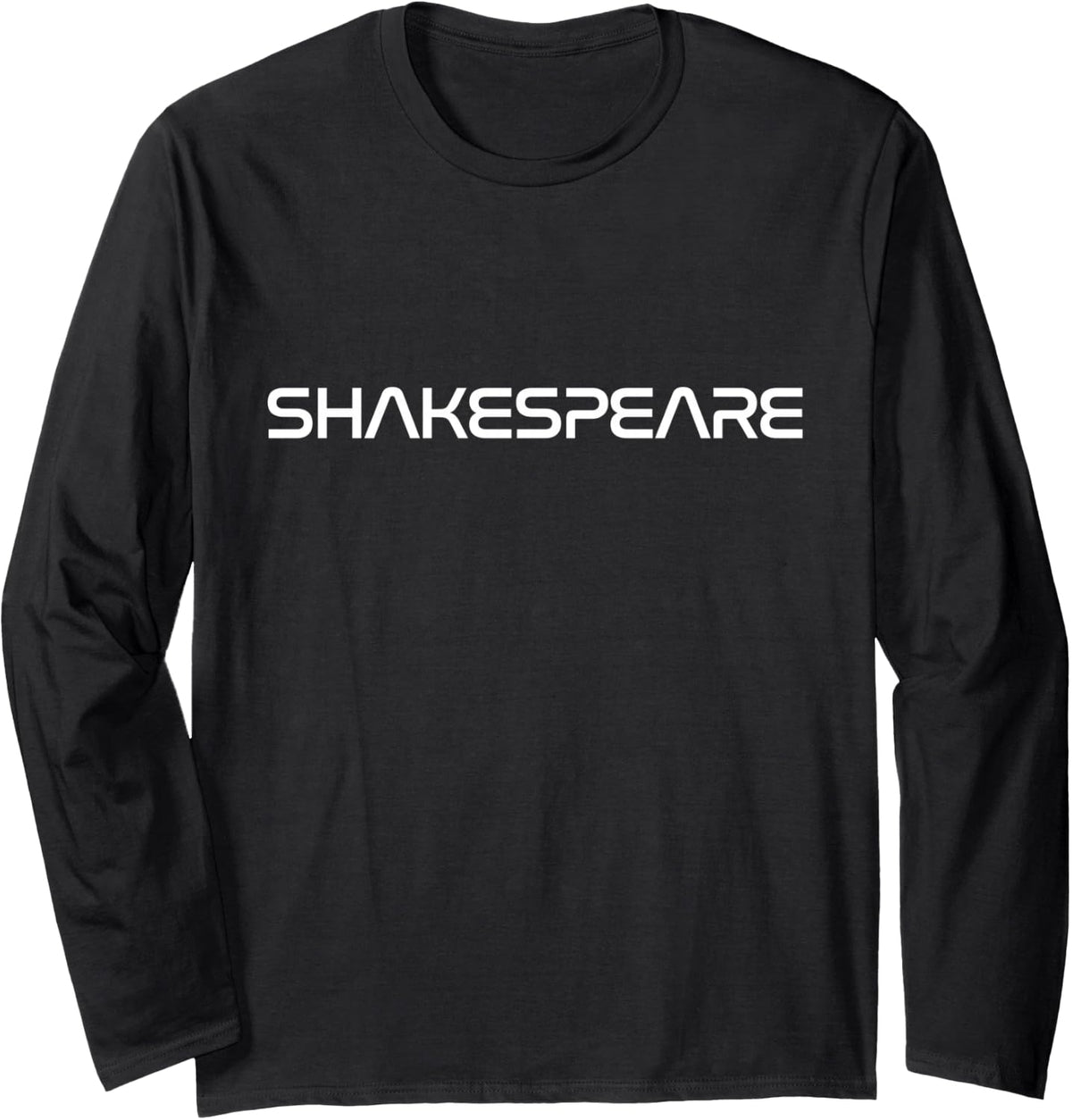 Trendy Shakespeare in Space Long Sleeve T-Shirt - Adult Unisex Black