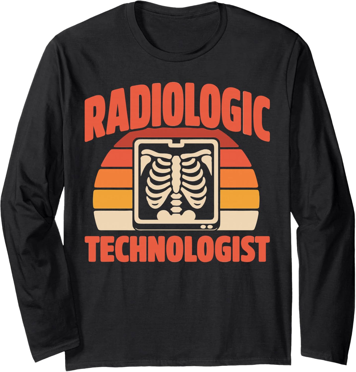 Rad Tech Radiologic Technologist Long Sleeve T-Shirt - Adult Unisex Black