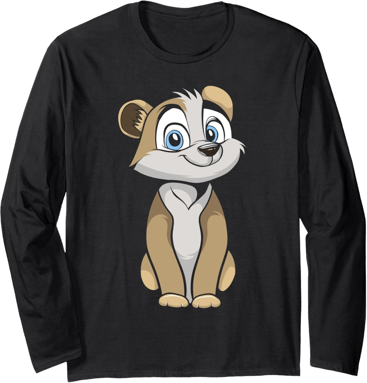 Animal Collection - Dog Long Sleeve T-Shirt - Adult Unisex Black