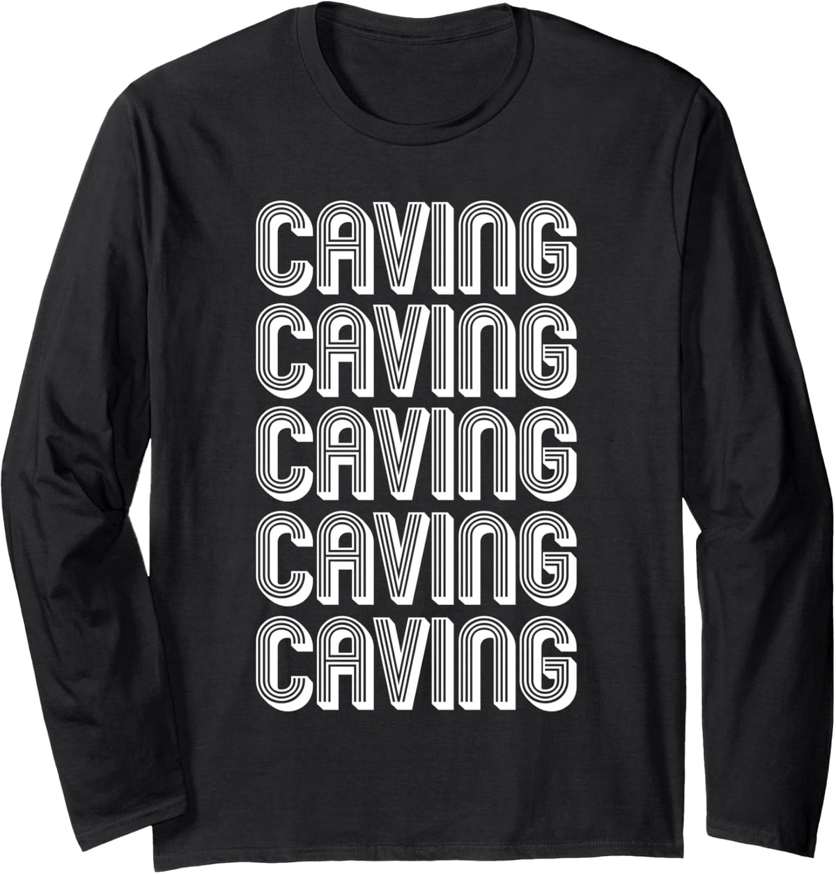 Caving Lover Long Sleeve T-Shirt - Adult Unisex Black