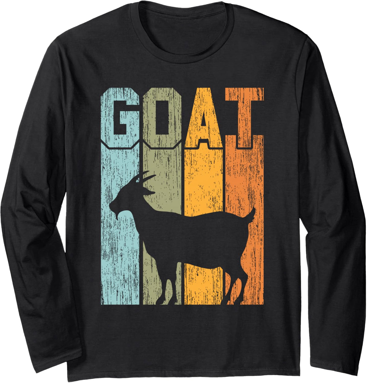 Goat Vintage Goat Long Sleeve T-Shirt - Adult Unisex Black