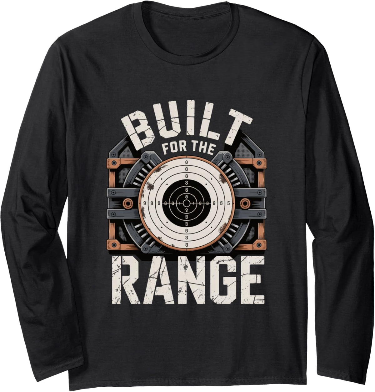 Built for Range Shooting Lifestyle Long Sleeve T-Shirt - Adult Unisex Black