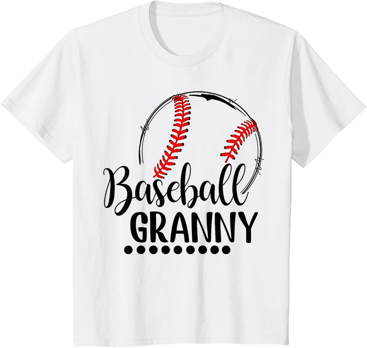 Granny Vintage Baseball Granny T-Shirt - White