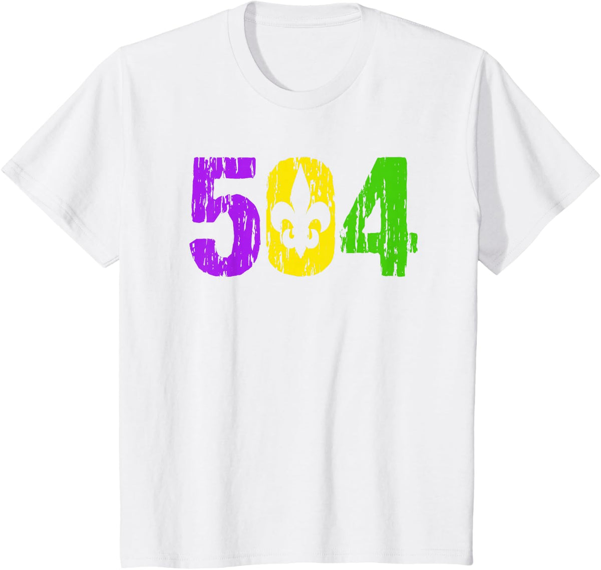 Mardi Gras 504 Nola New Orleans Louisiana Mardi Gras 504 T-Shirt - White