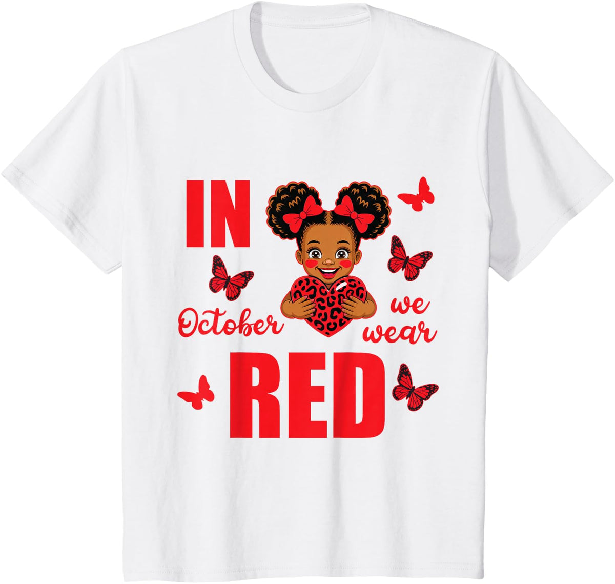 in October We Wear Red Black Princess Dyslexia Awareness T-Shirt - White